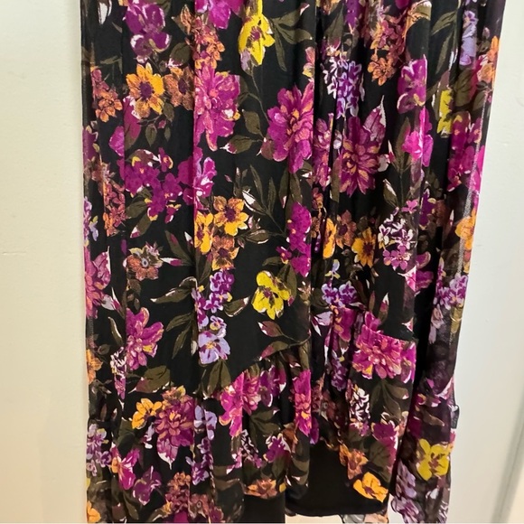 Addition Elle Floral Ruffled Mesh Midi Dress Size 2x - Picture 7 of 16